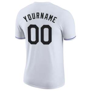 Custom White Team Sports T Shirt Personalized Front Team Name Back Player Number Athletic Short Sleeve Tee Wholesale - Product Image 3