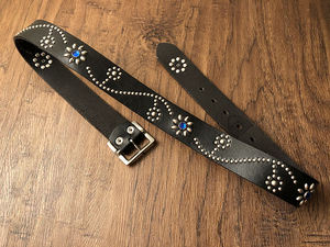 Ceinture pour homme en cuir de vachette, style décontracté, boucle en acier, écologique, longueur réglable, largeur 3,0 cm, personnalisable - Product Image 1