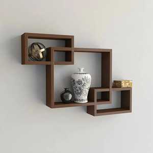 Modern White Interlocking Adjustable Wood Wall <b>Shelf</b> <b>Floating</b> Cubicle Storage Display Rack Geometric <b>Square</b> Flower Pot Living - Product Image 3