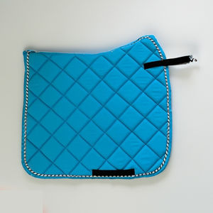 Preciosos almohadillados para silla de montar azules con purpurina - Estilo y comodidad, material transpirable de PP, forro de algodón, todos los colores y tamaños disponibles - Product Image 3