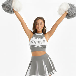 Conjuntos de Uniformes de Falda para Animadoras Adultas, sin Mangas, Estampados, 100% Poliéster, con Logotipo Personalizado para Club Deportivo - Product Image 3