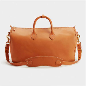 Bolsa de Viaje de Cuero Genuino de Gran Capacidad, Forma Ovalada, Asa Superior, Cierre de Cremallera, Altura de 15-15.9 Pulgadas, Capacidad Inferior a 20L - Product Image 1