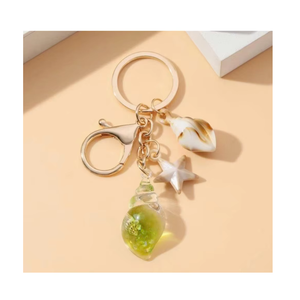 Llavero de Concha Marina Natural al por Mayor, Suministros para Tiendas de Regalos de Playa - Product Image 1