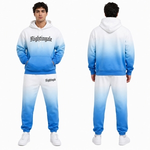 เสื้อสเวตเตอร์มีฮู้ดผ้าคอตตอนแบบสตรีทแวร์ผ้าสเวตเตอร์ทรงสลิมฟิตสีพื้นไล่ระดับสีออกแบบได้ตามต้องการ - Product Image 6