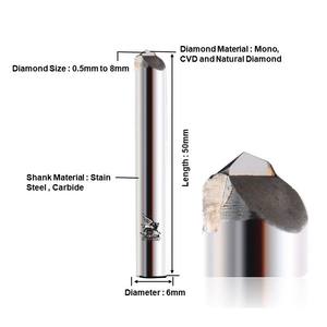 Outils diamantés à tige de 0.5mm à 3mm CNC pour bagues et bracelets en argent et or utilisés dans la fabrication de tige de 0.5mm 3mm - Product Image 2