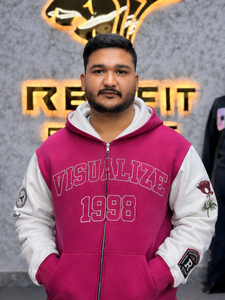 Sweat à capuche zippé oversize pour homme, style streetwear, en molleton de coton avec logo brodé, collection automne - Product Image 1