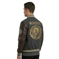 Veste bomber d'hiver en polyester/coton de haute qualité, personnalisable ODM OEM, avec broderie sur le devant, veste streetwear pour homme