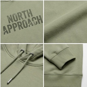Sweat à capuche pour homme North Approach, vert olive, en polaire, coupe classique, imprimé sur le devant, pour l'automne - Product Image 4