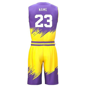 Maillot de basket-ball personnalisé, respirant, imprimé, 100% polyester, service OEM, prix bas, meilleure qualité, design personnalisé - Product Image 3