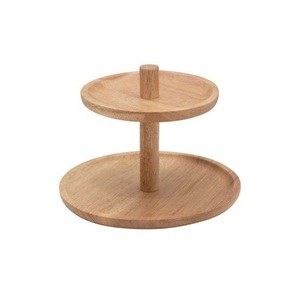 Support à cupcakes rustique en bois naturel fait main pour muffins, pâtisseries, biscuits et friandises - Product Image 2