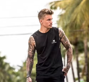 Camiseta de punto estilo streetwear, manga corta, de spandex/poliéster, peso pesado, oversize, transpirable, ecológica, de secado rápido para hombre - Product Image 5