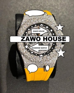 นาฬิกาข้อมือ ZAWO รุ่นปรับแต่งได้สำหรับทุกเพศ สไตล์วินเทจ สปอร์ต ฮิปฮอป ประดับเพชรโมอิสซาไนต์ ตัวเรือนสแตนเลสสตีล กลไกจักรกล หน้าปัดอะนาล็อก ขนาด 20 มม. กระจก - Product Image 2