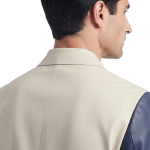 <b>Men</b> Leather Blazer with Button <b>Men's</b> <b>Long</b> Sleeve PU Leather Blazer <b>Coat</b> <b>Mens</b> Pockets Leather Blazer Jackets - Product Image 4
