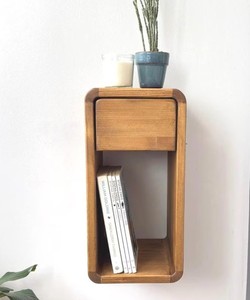 Minimalist Eco-Friendly Durable Wood Wall Mounted Nightstand 1 Drawer Storage Modern Bedroom Furniture Dining Hotel Living Room - Product Image 1