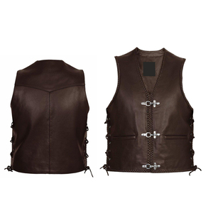 Gilet en cuir pour homme, prix raisonnable, vêtements pour homme personnalisés, en solde, bonne qualité, 100% cuir, gilet tendance - Product Image 3