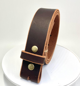Ceinture en cuir véritable de 1,5 pouce avec logo personnalisé, sangle à cliquet, boucle à verrouillage automatique, produit personnalisable - Product Image 5