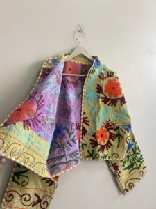 Assorted <b>Kantha</b> Reversible Short Length <b>Jacket</b> Women Handmade Embroidered Boho <b>Jacket</b> - Product Image 5