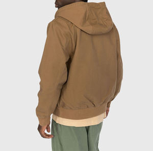 Nouvelle conception, veste bomber en coton 100% personnalisée, tissée, imprimée, à capuche, pour homme, couleur unie, veste durable pour homme - Product Image 3