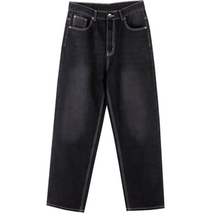 Jeans de Mezclilla para Hombre de Alta Calidad, Corte Recto, Cintura Elástica, Ajuste Relajado, Color Sólido, Formales, Casuales, Elásticos, Tallas Grandes - Product Image 5