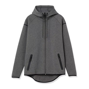 Sudadera con Capucha y Cierre para Hombre, Corte Regular, Color Sólido, Estilo Casual Otoñal, Tejido French Terry, Manga Larga, Diseño Transpirable - Product Image 2