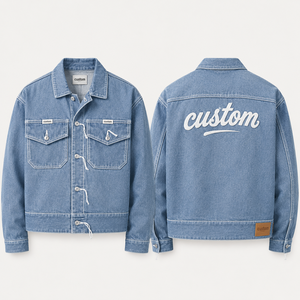 Veste en jean personnalisée pour homme, style minimaliste, denim brut pour marques de boutiques, vente en gros, livraison directe d'usine - Product Image 5