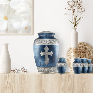 Artisan Beaded Funeral Urn <b>Memorial</b> Ashes Container for Lasting Tribute At Best Price - Product Image 6
