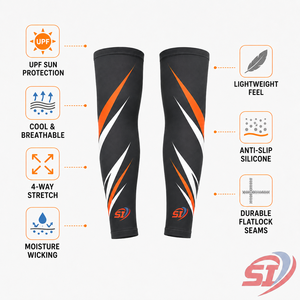 Mangas y calentadores de brazo de seda helada con protección UV y logotipo personalizado al por mayor, de secado rápido y efecto refrescante, para ciclismo, fabricante OEM ODM para hombre - Product Image 4