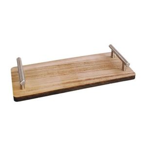 Bandeja de Servir de Madera Hecha a Mano de Primera Calidad, Bandeja Decorativa de Madera Natural para Servir Desayuno, Café, Té, Comida, Decoración del Hogar, Restaurante - Product Image 2