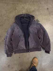 Sweat à capuche vintage personnalisé 2026, effet délavé, 430 g/m², en molleton bouclette vierge, avec doublure gaufrée, pour homme - Product Image 3