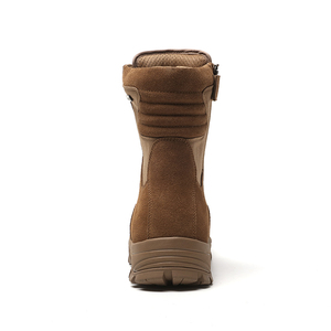 Botas Tácticas Unisex Color Caqui para Senderismo, Parte Superior de Gamuza, Cierre de Cremallera Lateral, Cordones, Suela de Goma, para Caza al Aire Libre, Uso en Otoño - Product Image 2
