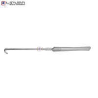 Instruments vétérinaires : Ensemble de hameçons Spay Snook incurvés de 8 pouces, à pointe émoussée de 12 mm, avec manche plat, pour stérilisation animale