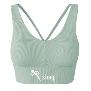 custom high impact fitness crop <b>top</b> sport bras gym black stretchy <b>cross</b> back breathable adjustable yoga sports bra - Product Image 1