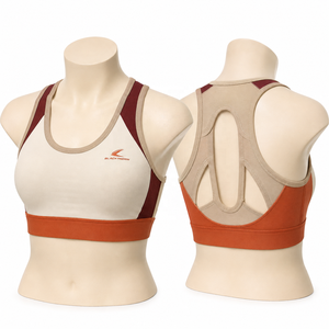 BLACKTHORN WORLD Sujetador deportivo de encaje ecológico de secado rápido con cuello cuadrado y espalda cruzada de alto soporte para mujer, de Spandex/Nylon, para yoga - Product Image 4