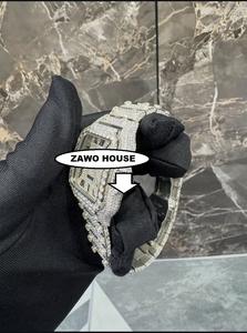 Reloj Mecánico ETA de Acero Inoxidable, Personalizado, Unisex, de Lujo, Estilo Vintage, Hip Hop, con Diamantes Moissanite - Product Image 3