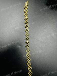 Pulsera Black Clover de Plata 925 con Diamante Moissanite VVS, Bañada en Rodio, Joyería de Diseño de Lujo - Product Image 4