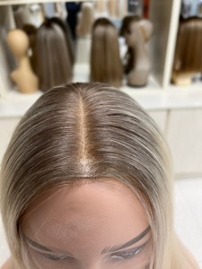 Perruques chinoises en gros sans colle, cheveux humains vierges bruts pré-épilés, transparentes HD pour dentelle, petites/grandes tailles - Product Image 6