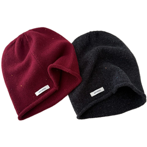 Wholesale Unisex Winter Knit 100% <b>Wool</b> <b>Beanie</b> Hat Warm Embossed Animal Print Ski Cap - Product Image 6