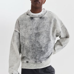Sudadera con Efecto Ácido de Moda para Hombre, Color Personalizable, Nuevo Estilo, Sudadera con Efecto Ácido en Oferta - Product Image 1