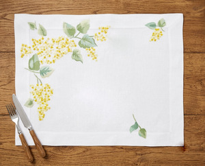 GREEN SUN EMBROIDERY Luxury Cartoon Embroidered 100% Cotton <b>Place</b> <b>Mat</b> Set Machine Washable Thin Thickness Customizable for Home - Product Image 4