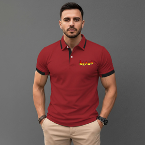 Polo Homme Nouvelle Collection 2026 Manches Courtes en Polyester/Coton Coupe Ample Séchage Rapide Logo Brodé Personnalisé - Product Image 4