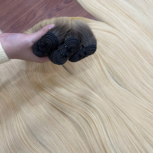 TOP HAIR Machine weft hair extensions Ombre color Combo VietNamese Human Hair No Shed No <b>tangle</b> - Product Image 4