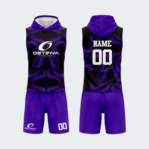 Camisetas de fútbol americano 7on7 personalizadas con logotipo, estilo con capucha, transpirables, uniformes de compresión 7v7, 100% poliéster - Product Image 5