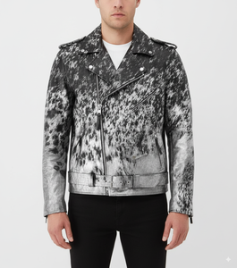 Wholesale Cowhider <b>Leather</b> <b>Jacket</b> Customized <b>Leather</b> <b>Jacket</b> <b>Long</b> Sleeves <b>Leather</b> <b>Jacket</b> Solid Color <b>Leather</b> <b>Jacket</b> - Product Image 2