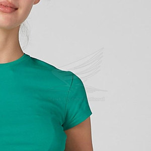 T-shirt décontracté pour femme en coton 100% de haute qualité, avec logo personnalisé, tissu en toile respirant, meilleur prix pour la vente en ligne - Product Image 5