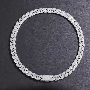 Collier chaîne cubaine en argent 925 plaqué or/plaqué or rose avec moissanite VVS, certifié, pour homme et femme, cadeau de fête - Product Image 4