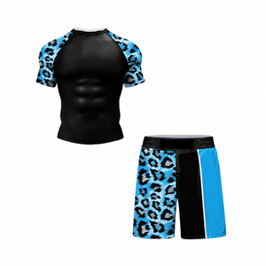 Nouvel ensemble Rash Guard et short de combat pour homme, personnalisable, léger, pour MMA, BJJ, grappling et entraînement en salle de sport - Product Image 5