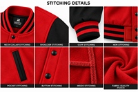 Veste universitaire personnalisée pour homme, style Letterman, vintage américain, avec patchs en chenille, en laine et cuir, marque privée, veste de baseball universitaire