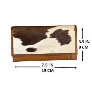 กระเป๋าคลัทช์หนังวัวแท้คุณภาพสูงดีไซน์ใหม่กระเป๋าสตางค์แบบหนีบผมหรูหรามีช่องใส่บัตรเครดิตของขวัญสำหรับผู้หญิง - Product Image 2