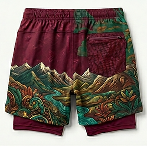 Pantalones cortos de secado rápido para hombre, pantalones cortos de verano con cintura elástica y cordón, transpirables y ligeros - Product Image 5