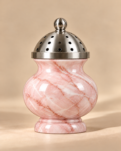 Quemador de incienso Bakhoor de resina con aspecto de mármol de lujo, con tapa de cúpula de acero inoxidable, quemador de incienso árabe Oud para decoración islámica del hogar en Ramadán. - Product Image 2